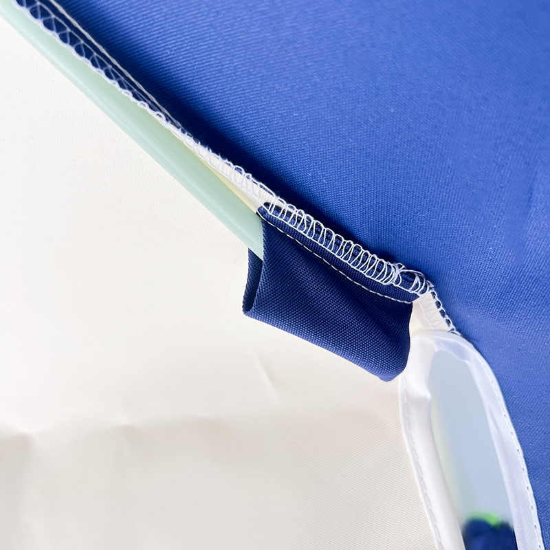 2.5M 파란색과 흰색 패치워크 파고다 우산