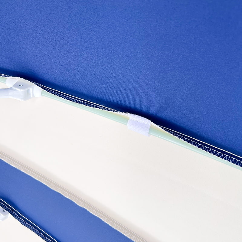 2.5M 파란색과 흰색 패치워크 파고다 우산